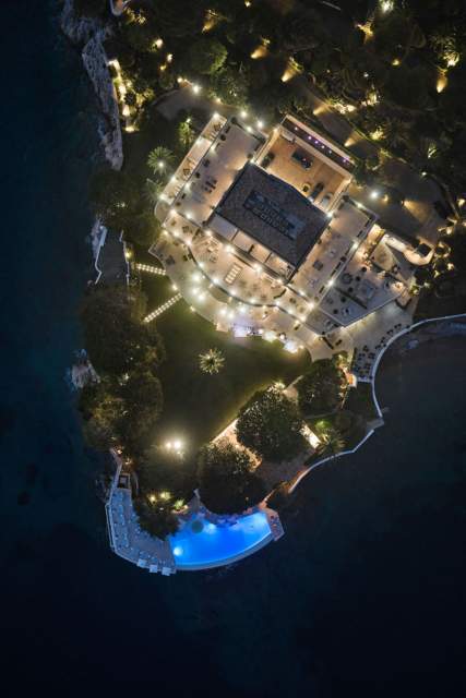 Cap Estel Hotel Vue drone · Hôtel Luxe Côte d'Azur